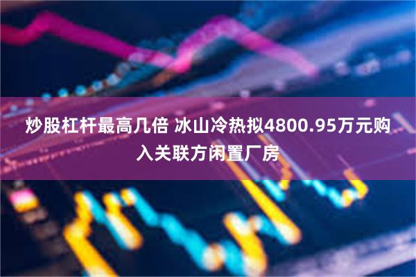 炒股杠杆最高几倍 冰山冷热拟4800.95万元购入关联方闲置厂房