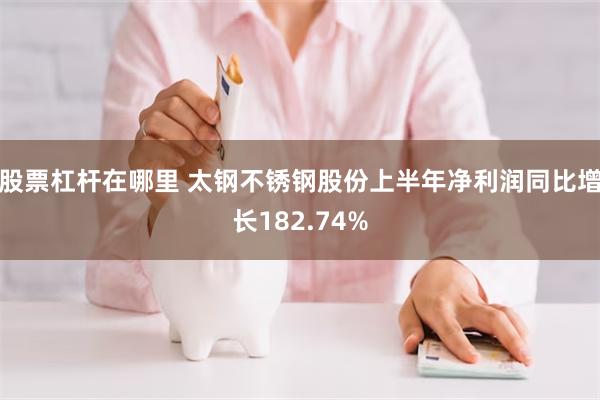 股票杠杆在哪里 太钢不锈钢股份上半年净利润同比增长182.74%